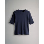 THE SET Femme T-Shirt côtelé à Manches mi-Longues, Lot de 5 | Coupe standard