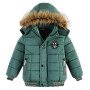 linboo Doudoune Garçon Manteau Hiver Blouson à Capuche Fourrure Chaud Veste Doublure Polaire