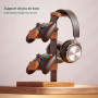 QzheMuw Support en Bois pour Manette et Casque, Porte-Casque en Bois, Rangement de Bureau, Accessoires de Bureau universels comp