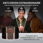MIMGOAL Coque iPhone 18 Pro/17 Pro Anti Espion Magnétique Bleu Foncé | Protection de la vie privée à 25 degrés, verre trempé à l