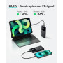 INIU 10000mAh Batterie Externe, Slim 22.5W Charge Rapide Voyage Power Bank | Câble USB C Amovible, Autorisé en Avion, Essentiels