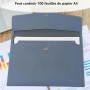 YSDINK Enveloppe Porte-documents A4 en cuir PU avec Fermeture Métallique, Étanche et Extensible, Grande Capacité pour Dossiers, 
