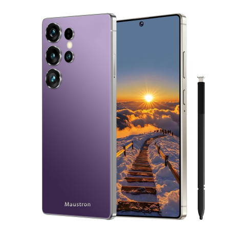 Maustron Smartphone G26Ultra Android 14 4G | 256 Go de Stockage | Écran HD+ de 7,3 Pouces | Un téléphone Moderne pour Le Quotidi