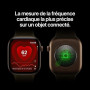 Apple Watch Series 12 GPS, Boîtier en Aluminium Noir de 46 mm | Bracelet Sport noir - S/M. Santé + Fitness + Suivi du sommeil, F