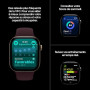 Apple Watch Series 12 GPS, Boîtier en Aluminium Noir de 46 mm | Bracelet Sport noir - S/M. Santé + Fitness + Suivi du sommeil, F