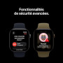 Apple Watch Series 12 GPS, Boîtier en Aluminium Noir de 46 mm | Bracelet Sport noir - S/M. Santé + Fitness + Suivi du sommeil, F