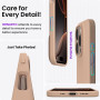 ORNARTO Coque pour iPhone 16 Pro Silicone (Titane Sable) | en Silicone Liquide, Protection Antichoc Complète, Intérieur Doux en 