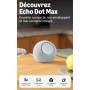 Amazon Echo Dot Max (nouvelle génération) : enceinte avec son qui emplit la pièce et hub connecté intégré, Blanc, avec accès ant