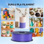 SUNLU 250G Filament PLA Set de 16 Couleurs, PLA Filament Imprimante 3D | Bobinage soigné, Précision dimensionnelle +/- 0.02mm, B