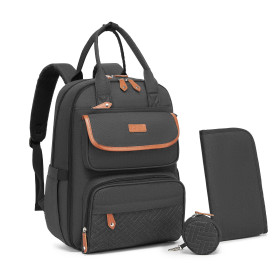 Kono Sac à Dos à Langer Bébé Grande Capacité Maman Papa avec Tapis à Langer | 18 Poches de Rangement, Tapis à Langer Portable, P