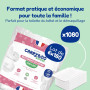CARRYBOO - 1080 Coton Pads Bébé 100% Bio - Ultra Doux pour Peaux Sensibles | Coton Bio Hypoallergénique - Change & Toilette - Fo