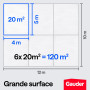 GAUDER Bâche de protection peinture, plastique (6 pièces, 4x5m, 120 m²) | Bâche plastique transparente et résistante pour travau