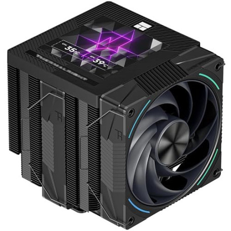 TR-Thermalright Phantom Spirit 120 Vision EVO CPU-Kühler, Doppel-Tower mit 7 Heatpipes-3,95-Zoll-IPS-Bildschirm, zwei 120-mm-PWM