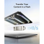 Lexar D40E Double Clé USB 3.2 Type-C, USB-A/C, 128 Go, Champagne Argent | clé USB-C Flash Drive Matériau métallique Pivotant Con
