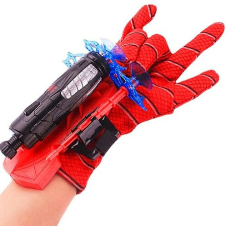 Original Cup® - Gant Spider Lance Toiles d'Araignée pour Enfants et Adultes - Lanceur de Fléchettes avec Ventouses - Déguisement