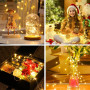 DWDHYEAN Lot de 30 Guirlande Lumineuse LED Mini Guirlande a Pile 1M 10 Fil de Cuivre Intérieur et Extérieur Décoration Lumière p