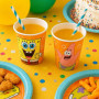 Bob l'Éponge Décoration Anniversaire, 8 Assiettes + 8 Gobelets | Bob l'Éponge Anniversaire Enfant, Vaisselle Anniversaire avec 8