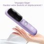 QUMOX Brosse lissante sans fil, brosse lissante portable pour le voyage, mini peigne lissant ionique chaud pour femme, revêtemen