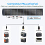 Ecosonique Panneau Solaire Pliable 300W Alimentation MC4 40 V et | Sorties Multiples Chargeur Portable Pour La Plupart Des Centr