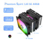 TR-Thermalright Phantom Spirit 120 SE ARGB CPU Kühler, Doppelturm mit 7 Heatpipes, Dual TL-C12B V2 PWM Lüfter, für AM5/AM4, Inte