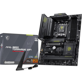 MSI MAG B850 Tomahawk WiFi Carte mère ATX, AM5 | Pour AMD Ryzen 9000/8000/7000, VRM 80A SPS, DDR5 Memory Boost 8200+MT/s (OC), P