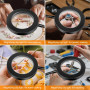 Akynite Lampe Loupe 10X avec Pince et Câble USB, 3 Couleur 10 Luminosité, Loupe Lampe Pince à Led avec Bras Réglable pour Soudur