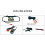 Kit Caméra de Recul Wired avec Moniteur Rétroviseur AHD LCD 4,3 Pouces | Caméra de recul étanche à 4 LED vision nocturne 12 V CC