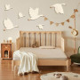 6 Pièces Décorations Muraux pour Chambre d'Enfant Cygne, Sticker Mural Enfants Bebe, Ensemble DIY Bois avec Adhésifs Forts, Déco