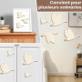 6 Pièces Décorations Muraux pour Chambre d'Enfant Cygne, Sticker Mural Enfants Bebe, Ensemble DIY Bois avec Adhésifs Forts, Déco