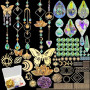 VEEKAY 402 Pièces Kits de Fabrication de Attrape-Soleil,DIY Cristal Suncatchers,Pendentif Cristal à Suspendre Attrape-Lumière,po