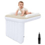 Lit Gonflable Enfant, Lit Bebe Voyage, Siege Auto Gonflable Voyage Enfant, Extension de Siège pour Enfants, Lit Gonflable Portab