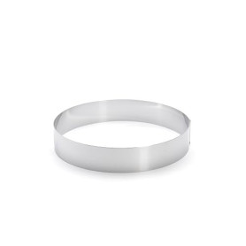 De Buyer - Cercle à entremets rond en inox - 24 x 4,5 cm | Fabriqué en France, Parfait pour Mousse, Entremets, Pâtisserie, Inox