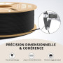 ELEGOO Filament PLA Matte Noir 1KG 1.75mm | Précision Dimensionnelle +/- 0.02mm, Bobine de 1kg de carton (2.2lbs), pour la plupa