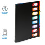 Viquel – Trieur A4 Noir, 8 Compartiments, Fermeture Élastique, Porte-Documents avec onglets pour Classement, Archivage et Organi