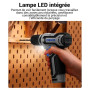 DEKO 238 Pièces Caisse à Outil avec Visseuse Dévisseuse Sans Fil 12V - Caisse à Outil Complète Professionnelle avec Perceuse, To