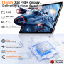 BEYNIVAN Tablette 13 Pouces Android 16 Tablette avec 4G LTE /5G WiFi,36Go+512Go/11580mAh/20W/2960x1848/Octa-Core/Face ID/BT5.0/G