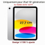 Pinsinholy Pour iPad 10 (10e génération) 2022, écran 10,9", verre tactile de rechange pour 10e génération A2696 A2757 A2777 avec