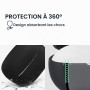 kwmobile Housse pour écouteurs Compatible avec JBL Tune Beam 2 - Coque de Protection en Silicone - Noir