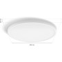 Philips Hue Devote Plafonnier Slim, M, 421 mm, Rond, Blanc | White and Colour Ambiance, Smart LED, 23W, Variation Intensité Lumi