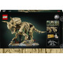 LEGO Jurassic World Les fossiles de Dinosaure : Le tricératops 77985 | Set pour adulte, déco DIY pour étagère, minifigurine de D