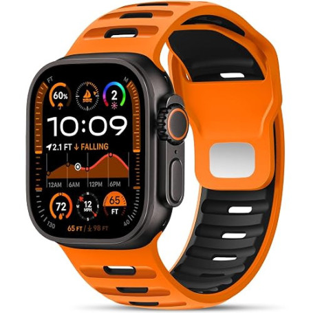 Higgs Silicone Bracelets Compatible avec Bracelet Apple Watch 44mm Ultra 3/21 49mm 46mm 45mm 42mm Homme, Soft Sports pour iWatch
