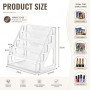 HINATDD Présentoir Cartes Collection, Étagère 5 Niveaux Transparente | Support en PET Cristallin, Organisation Polyvalente, Prés