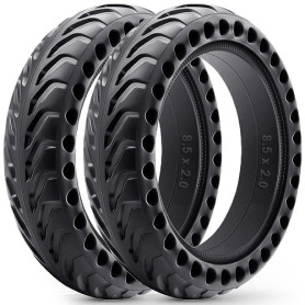 Monuary 2 Pièces Pneus Pleins 8,5 x 2,0 (50/75-6.1) pour Trottinette Électrique – Increvables, Structure Nid d’Abeille, Sans Ent