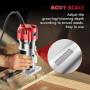 Défonceuse à Bois 800W, 30000RPM Affleureuse Électrique, Routeur à Bois Électrique, Fraiseuse à une Main avec 1 Fraise, Diamètre