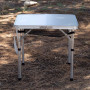 AKTIVE Table Pliante, 60X45X56 cm, Butées Antidérapantes, Panneau Mdf, Structure en Aluminium, Supporte 30 kg, Maille Amovible,