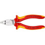 Knipex Pince universelle chrome-vanadium chromée isolées par, 01 06 160 | Gaines bi-matière, certifiées VDE 160 mm