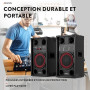 Fenton SPK-108 - Enceintes Actives 8 Pouces 2.0 8″ 400 W avec BT sans Fil, USB/SD et entrée Micro, ampli intégré & entrées USB/S