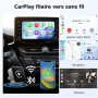 Adaptateur CarPlay sans Fil | Instantané, Zéro Latence, Plug & Play | Profitez d’une connexion CarPlay instantanée, stable et sa
