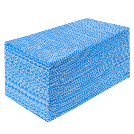 JEBBLAS Lavette Non Tissée Lavable,Chiffon Jetable J Cloth-Bleu，60 pièces