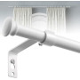 Tringle à Rideaux, 71-347cm Tringle à Rideau Extensible avec Couvercle et Supports Ensemble de Quincaillerie en Acier Inoxydable